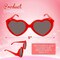 4E's Novelty Valentines Day Sunglasses for Kids – 30 Pack Heart Shaped Glasses, Bulk Classroom Exchange Gifts & Party Favors for Toddlers, Candy-Free Valentine Prizes for Ages 3–7
